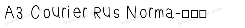 A3 Courier Rus Norma字体转换